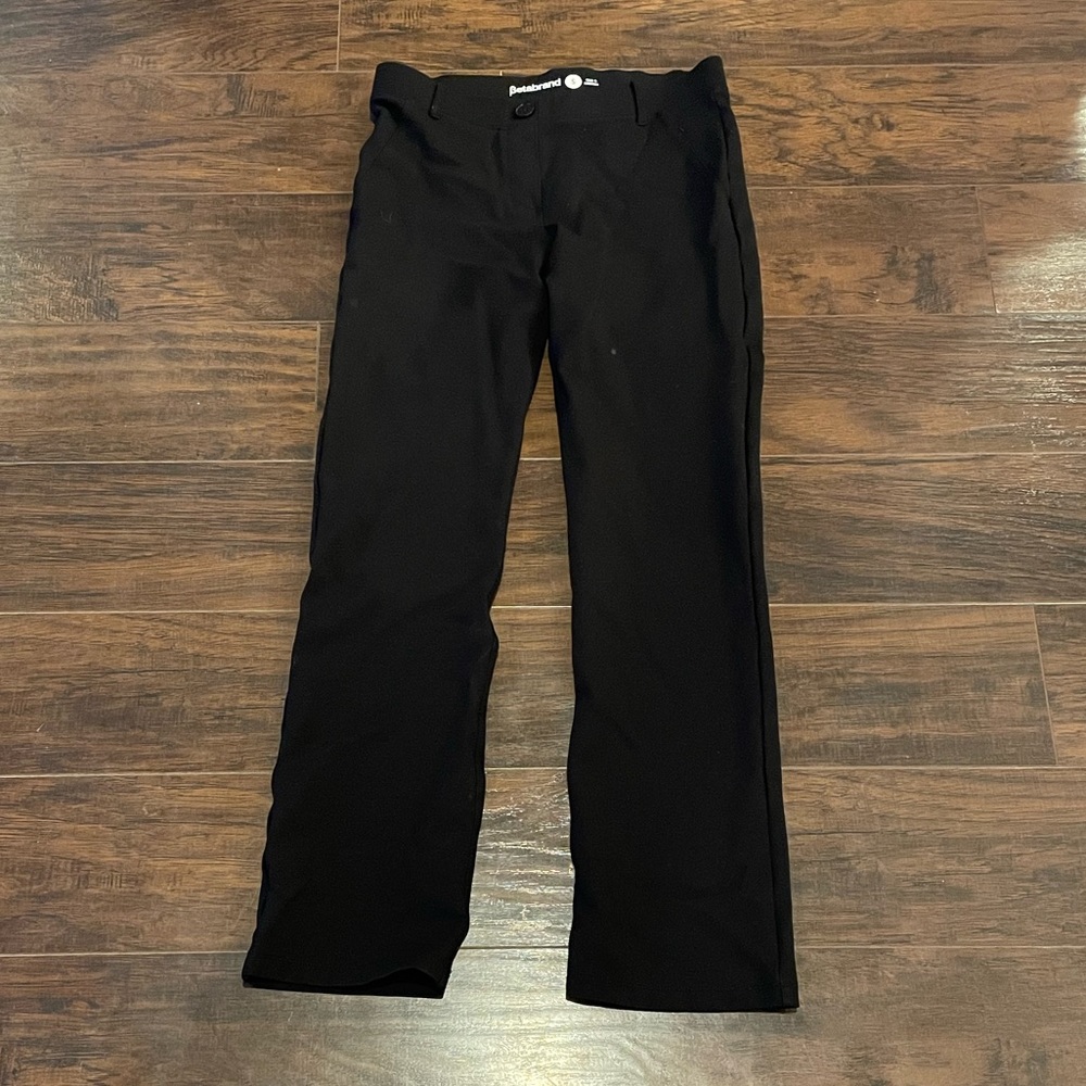 Betabrand Yoga Dress Pants Classic Straight Black small (white mark on front)